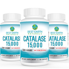 Catalase 15,000 - by Best Earth Naturals -180 Capsules - Buy 2 Get 1 FREE 3 Pack picture