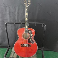 43' J-200 acoustic guitar orange solid spruce top bone nut flower inlay picture