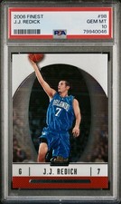 2006-07 TOPPS FINEST J.J. REDICK #98 RC ROOKIE CARD PSA 10 MAGIC LAKERS GEM MT picture