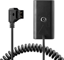 NP F550 Dummy Battery to DTap Coiled Power Cable for Sony NP F970 Atomos Ninja V picture