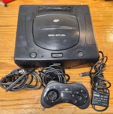 Sega Saturn Model 2 Black Console With Controller And Cords Tested And Working picture
