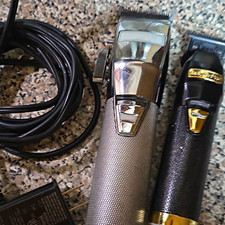BaBylissPRO SilverFX Clipper + BlackFX Trimmer Set w/ Charger Used picture