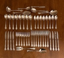 Oneida Chateau Stainless Flatware 46 Pc Set Oneidacraft Community USA Servers picture
