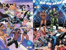 DC x AEW #1 Cover A Lucas Meyer Wraparound #2 DC x AEW Cover A Serg Acuna Set picture