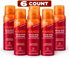 LOT OF 6 Mando Whole Body Invisible Spray Deodorant Cabin Retreat, 3.6oz EACH picture