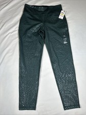 NEW Ideology Women's Plus Tonal Wild Print Mid-Rise Leggings Green Size M picture