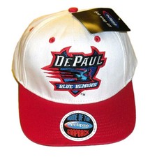 DePaul Blue Demons University Eclipse Mens Snapback hat Cap New Ncaa White Red picture