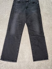 AG Jeans Brinley Mid Rise Straight Super Black Women’s Jeans Size 30 picture