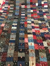 Antique Vintage Quilt  Hand Tied Large 82”x82” picture
