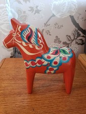 Vintage Swedish Dala Horse Figurine Wood 10