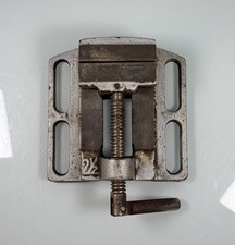 Vintage 2 1/2” 2.5” Small Heavy Duty Metal Flat Table Top Milling Vise - Silver picture
