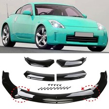 For Nissan 350Z 2006-21 Glossy Black Front Bumper Lip Spoiler Splitter Body Kit picture