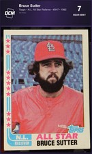 1982 Topps N.L. All Star Reliever Bruce Sutter #347 St. Louis Cardinals DCM 7 picture