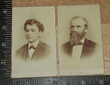 2 CDVs Louis John Frederick Iaeger Sr. and Jr.  Detailed Bio Link picture