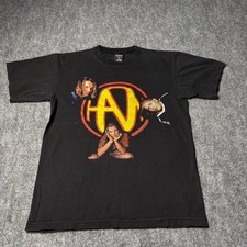 Vintage 1998 Hanson Band T-Shirt Mens Medium Black PolyGram Graphic Tee 90s Pop picture