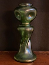 Fantastic c.1900 Art Nouveau Franz Welz Bulbous Twisted Iridescent Vase - A+ picture