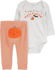 Carter's My First Halloween Bodysuit Pants Outfit, Baby Unisex, 9 months picture