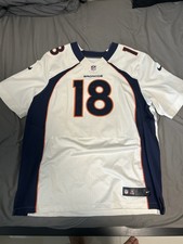 Nike Peyton Manning Denver Broncos NFL On Field Jersey White 18 Mens Size 56 picture