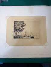 Martin Hardie (The Quay, Middelburg )1927 Signed dry Point Trail Proof picture