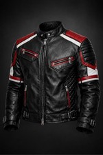 Custom Made Motorbike Racing Leather Jacket picture