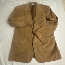Vintage Bill Blass Signature 100% Camel Hair Blazer Tan Sport Coat USA Made 42L picture