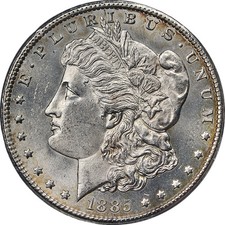 1885-CC Morgan Silver Dollar ANACS MS62 Decent Eye Appeal Nice Strike picture