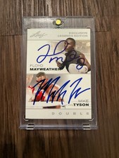 2022 Leaf- Mike Tyson / Floyd Mayweather- Auto Autograph picture
