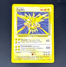 Pokemon TCG Zapdos Base Set Holo Rare 16/102 English 1999 Basic 90HP picture