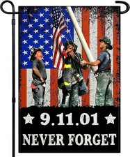 Never Forget 9/11 Garden Flag, Patriotic Memorial Yard Banner picture