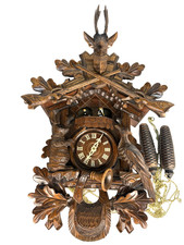 German 8-Day Musical Cuckoo Clock - Regula 25 Hunting Scene Swiss Reuge Vintage picture
