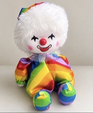 Vintage 1986 Sankyo Poter Wind Up Clown Doll With Moving Head Rainbow Japan picture