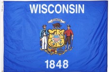 Annin Flagmakers 145970 Wisconsin State Flag, 4X6 Ft, Model 145970 picture