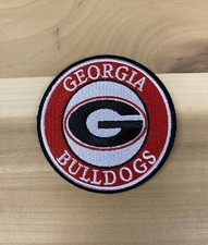 UGA University of  Georgia Bulldogs Vintage Embroidered Iron On Patch 3” X 3” picture