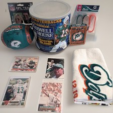 Vintage Miami Dolphins Memorabilia Lot Dan Marino Maxwell House Tin Cards More picture