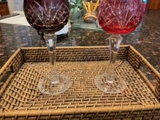 Antique Beyer Cut to Clear Wine Hock 1950's Stemware Germany picture