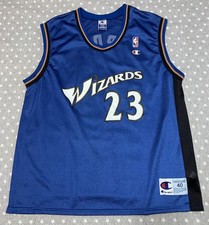 Vintage Michael Jordan #23 Wizards Champion Jersey Men’s 40 Blue 01’ Mint picture