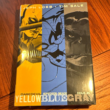 Marvel Yellow, Blue & Gray Hardcover Graphic Novel Jeph Loeb Tim Sale picture