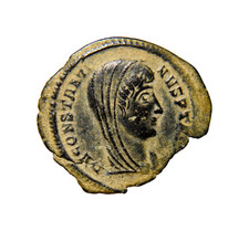Authentic Roman Coin Quadriga Hand of God Divus Constantine I Æ Nummus SMNL picture
