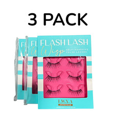 LWYA by Kim Gravel Flash Lash Self-Adhesive Lash Trio 002 WISP 3 PACKS - New picture