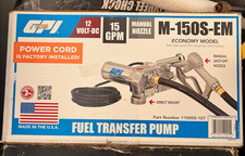 GPI M-150S-EM 12V DC 15 GPM Fuel Transfer Pump w/ Manual Nozzle Hose Kit picture