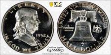 1952 P Half Dollars Franklin PCGS PR-66 picture