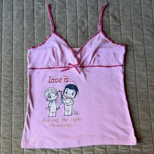 Vintage 2006 Love Is Camisole Cami Top Pink Having The Right Chemistry Women's L picture