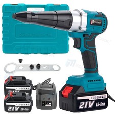 Cordless Rivet Gun 2×5.5Ah Battery Automatic Electric POP Blind Riveting Riveter picture