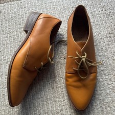 Madewell Frances Oxford 10 Brown Leather Lace Up Tomboy Dark Academia J8281 picture
