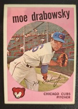 1959 Topps Moe Drabowsky #407 Chicago Cubs Vintage Baseball Card picture