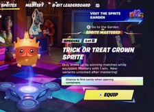 FN NEW Special Mythic Level 5 Trick Or Treat Crown Sprite MASTERED VERY RARE picture