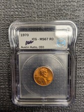 1975-P MS 67 RD Lincoln Memorial Cent ICG New Austin Hutto Signed White Label picture