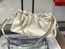 NWT Coach Faye Large Shoulder Bag In Leather Crossbody Chain Strap CCE68 Chalk picture