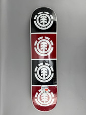 Element Quadrant Skate Deck White Black Red 7.5x31.3 Skateboard Deck picture