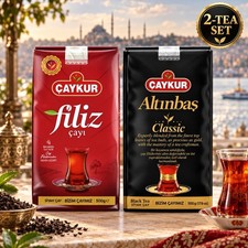 Caykur Filiz & Altinbas Classic Turkish Black Tea 500g Each - 2-Pack Set picture